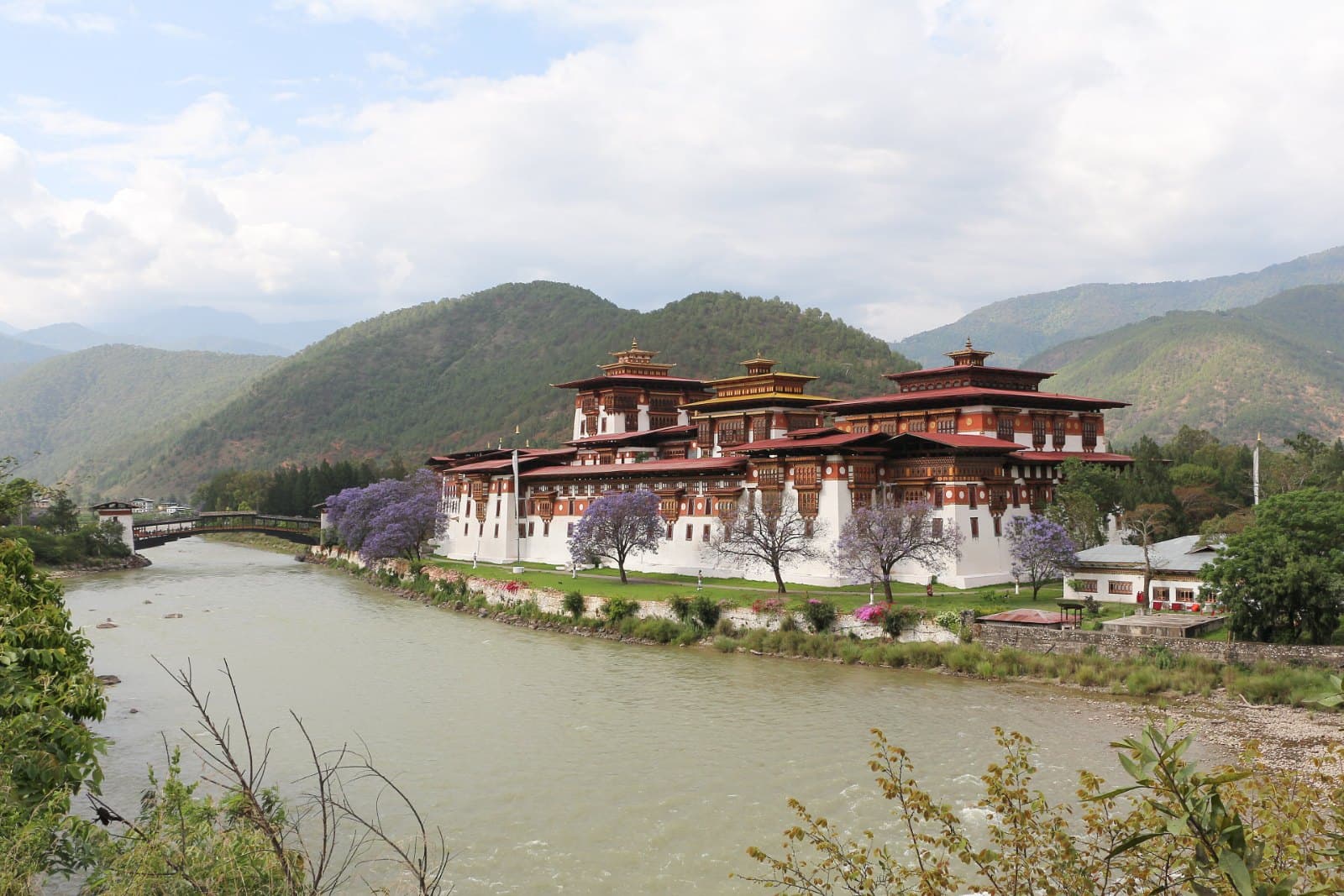 Punakha Dzong at the meeting of two rivers